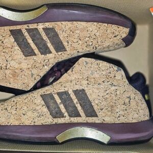 Adidas Crazy 1 Cork Sneakers Mens Size 12 Burgundy Gold Good